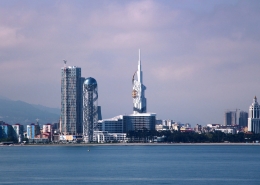 New Boulevard area in Batumi where there is Rock Hotel First Line
